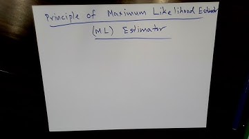 Pillai:  Maximum Likelihood (ML) Estimator with Examples