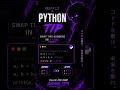 Learn how to swap two numbers in Python in 1 line 🚀#coding #python #programming #shorts #phonk