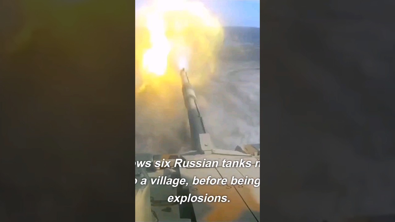 Russian tank column blown up by lethally accurate Ukrainian artillery near Bakhmut