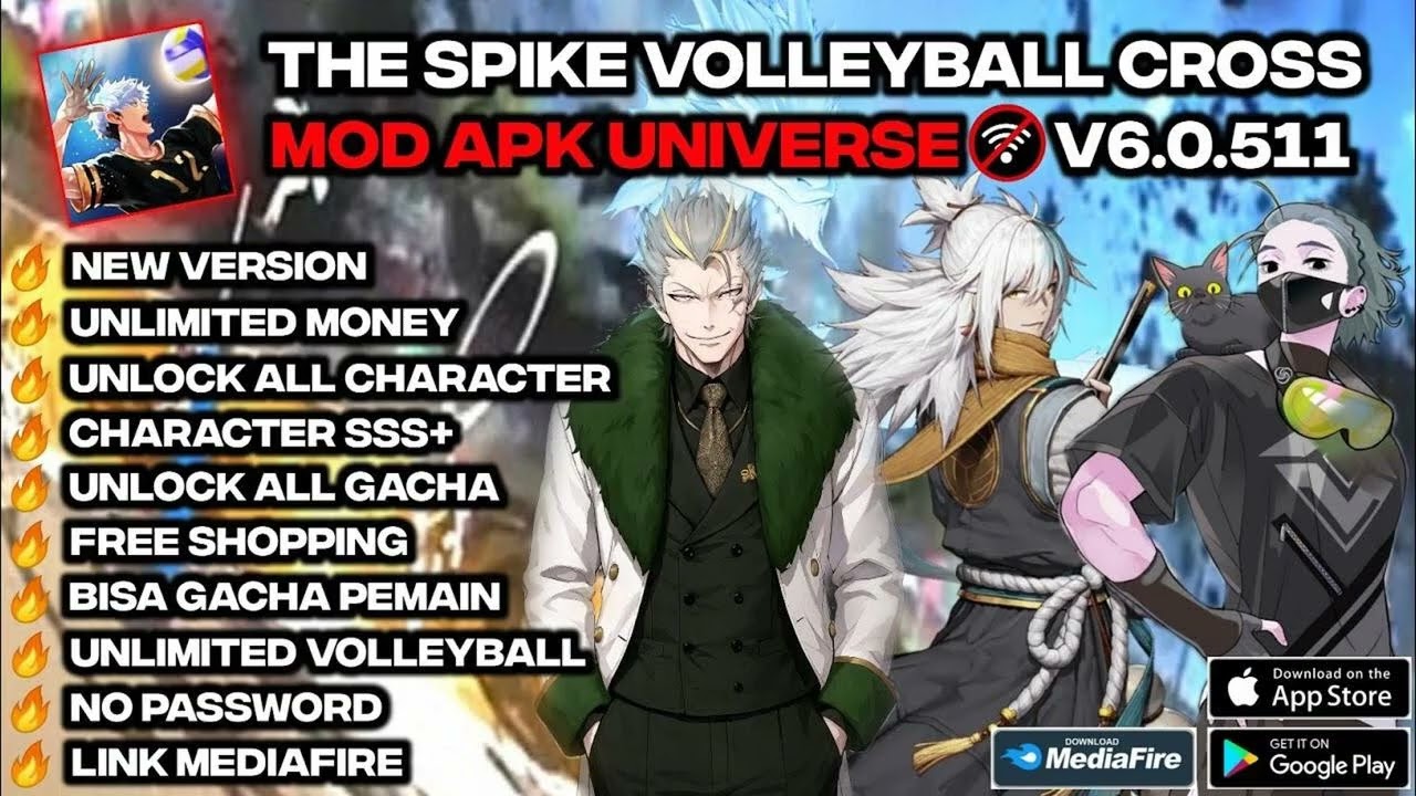 Download The Spike Volleyball CROSS MOD APK V6.0.511 | MOD RAUL - UNLOCK ALL CHARACTER, Terbaru 2025
