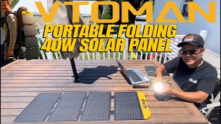 VTOMAN VS40 40W Portable Foldable Solar 4 Panel IP67 Waterproof Lightweight Camping Hiking Outdoors
