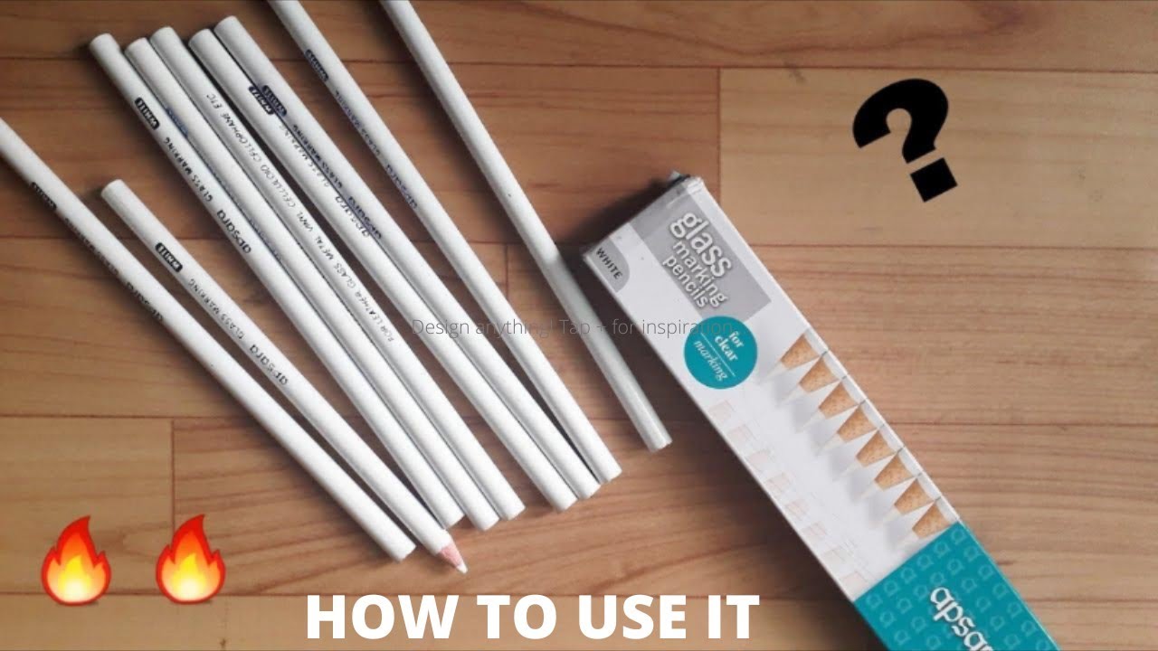 HOW TO USE {APSARA WHITE GLASS MARKING} PENCIL YouTube