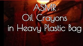 ASMR Oil Pastel crayons in plastic bag, sounds similar to purse rummaging