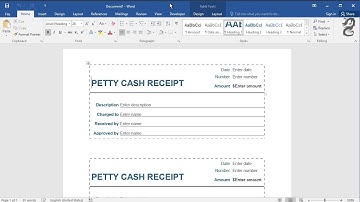 How to Create a Receipts in Word