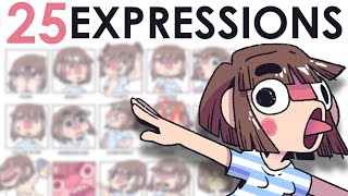 Drawing 25 DIFFERENT Expressions CHALLENGE!