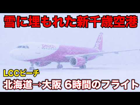 [Desperate Delay] Flying Peach Aviation on a Heavy Snow Day! A Grueling 6-Hour Flight from New Ch...