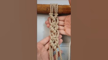 Beautiful Macrame Pattern with Square & Double Half Hitch Knot For Beginners | #Shorts #Macrame #DIY
