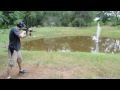 AR15 rapid fire magazine dump into a pond