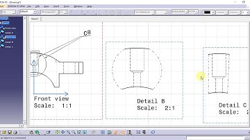 Catia Tutorial in Tamil 120 : Sketched Detail Profile | Details | Views | Drafting
