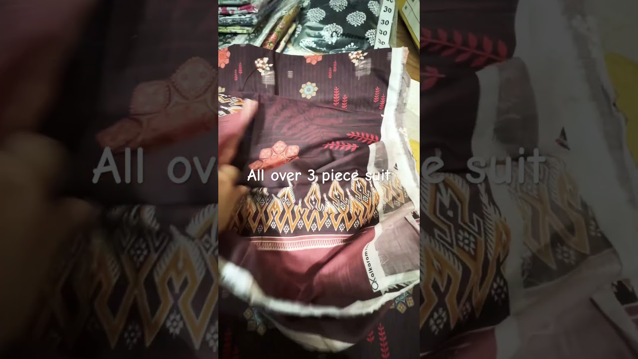 All over lawn 3 piece suit 