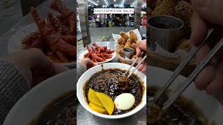 Korean Convenience Store ASMR: Massive Jajangmyeon Noodle Pull! 🍜🇰🇷 #shorts
