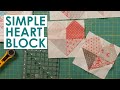Easy charm pack heart wall hanging