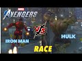 Marvel&#39;s Avengers Race: Iron Man vs Hulk Challenge!! (SPLIT SCREEN EDIT)