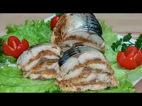 Видео: Рулет из Скумбрии с начинкой в духовке/ Простой и вкусный рецепт/ 