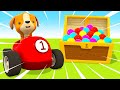 Racing cars &amp; puppy find TREASURE! Full episodes &amp; car cartoons for kids. Helper Cars cartoon.