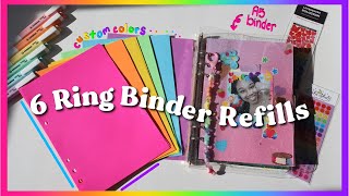 A5 6 Ring Binder Refills 🌈📕