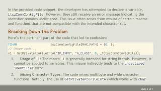 Resolving the Undeclared Identifier Error in C+ +  During Unicode Migration