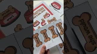 Dog Bone and Bowl Contractions Matching Activity