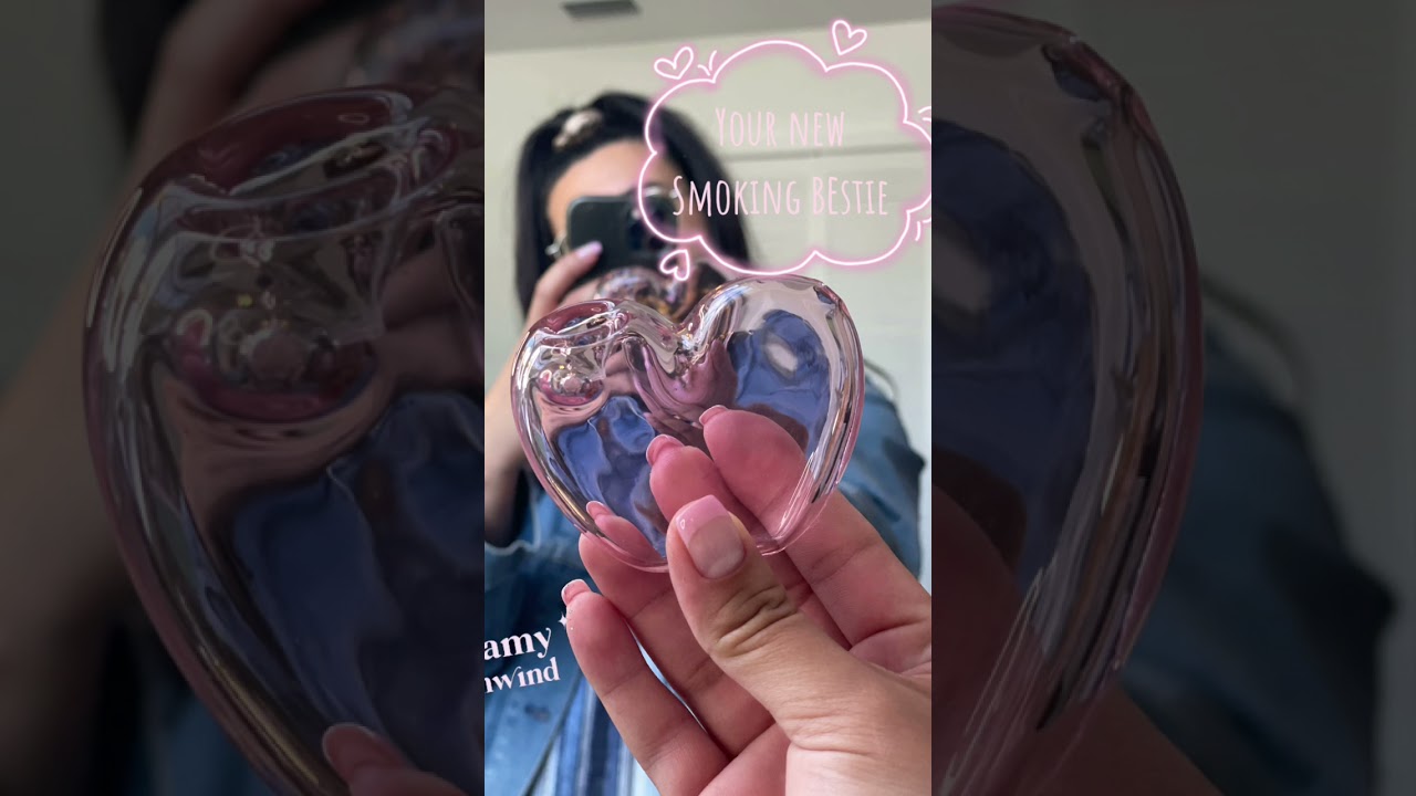 Dreamy Unwind heart shape pink Bowl pipe glass dropping May 28th!