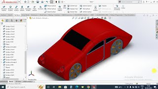 Car Design in Solidworks Surfacing|Surface Design Solidworks |Surfacing #solidworks #catia #autocad