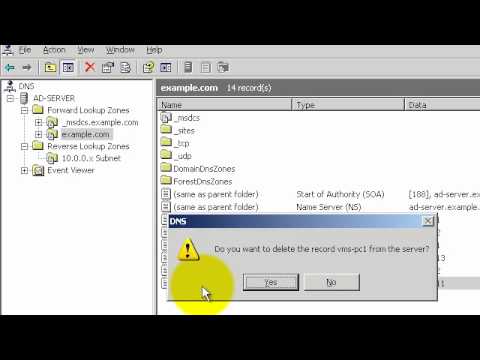 how to alter forward lookup zone in windows server 2003