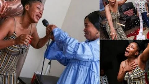 Emotional! Wife Burst Into Tears As Husband Surprises Her With Tope Alabi To Celebrate Her Birthday
