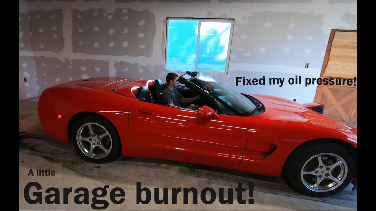 C5 Corvette Oil Pressure Sending Unit Replacement + Garage Burnout!