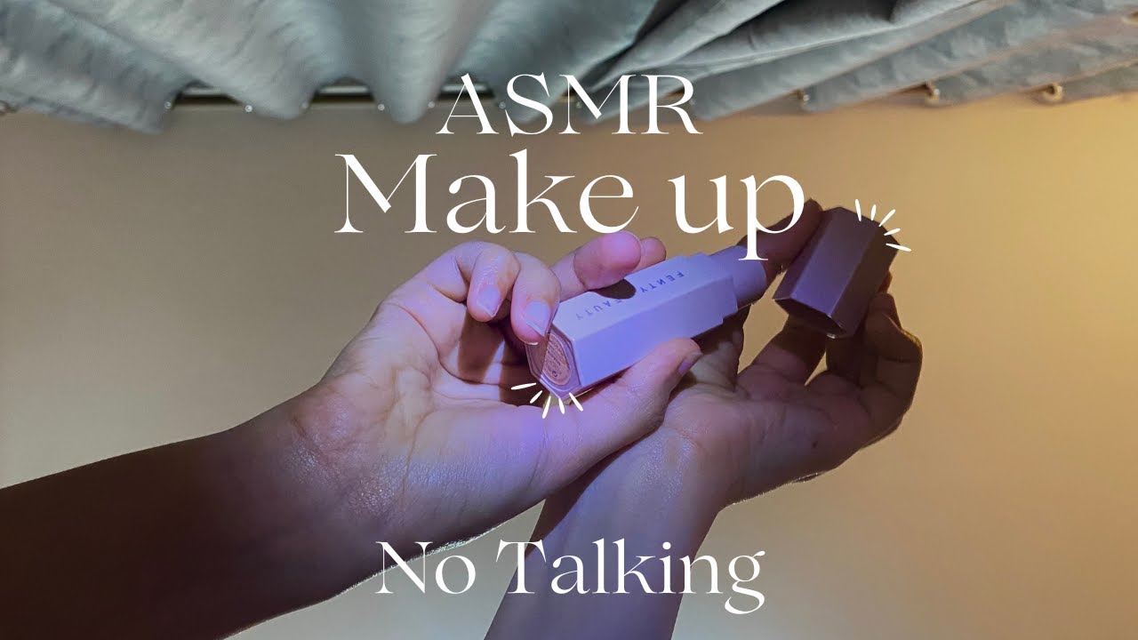 ASMR - No Talking - Doing Your Make Up !! (Tapping, Mic Brushing ...