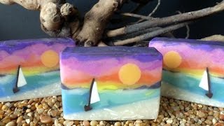 Making Sunset Soap