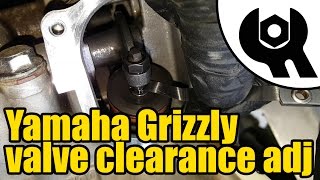 Yamaha Grizzly 450  valve clearance adjustment #1806