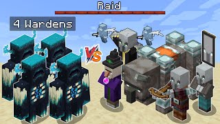 4 Wardens vs Raid - Hard Difficulty (Java Edition)