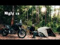 Asmr solo motorcycle camping in a rainforest  new tent  new bike