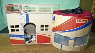 Diy cat house | How to make Amazing Kitten House from Cardboard screenshot 5