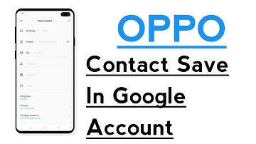 OPPO Phone How To Save Contact in Google Account / Google Account Me Contact Kaise Save Kare OPPO