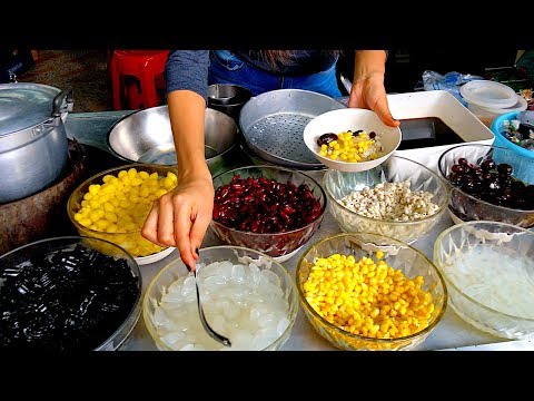 BANGKOK STREET FOOD | Shaved Ice Dessert (Thai Version), Bangkok, Thailand