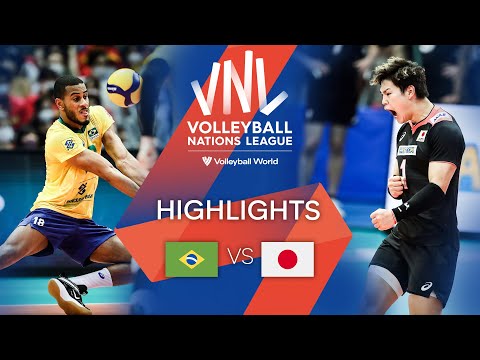 🇧🇷 BRA vs. 🇯🇵 JPN - Highlights Week 3 | Men&rsquo;s VNL 2022