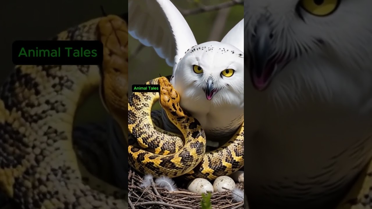 The bird and the snake, AI generated video 