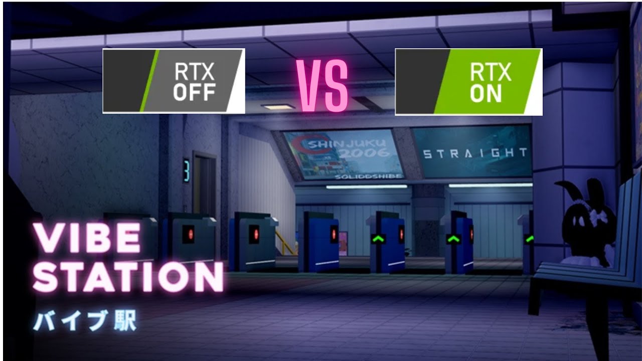 Roblox Vibe Station | RTX OFF vs RTX ON Graphics Comparison