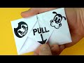 DIY Pull Tab Origami With Bendy from BATIM | Surprise Letter Folding Origami