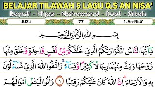 Belajar tilawah 5 lagu surah an nisa'. Cocok buat pemula untuk acar pernikahan.