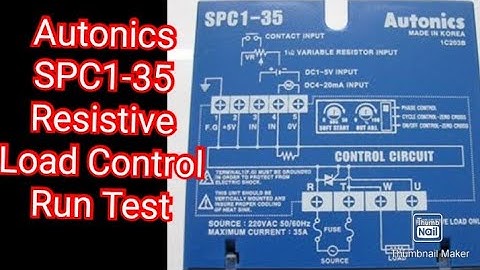 SPC1-35(Autonics), Resistive load Controle Device Setting & Run Test