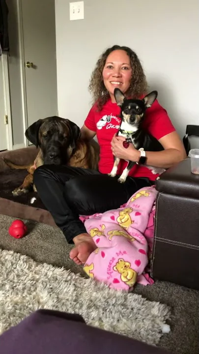 Mrs P and her boys say goodbye