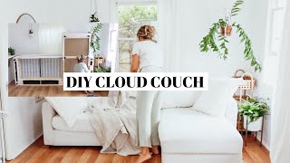DIY COUCH COVER (no sew, super easy slipcover) | ikea hack
