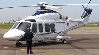 Aeronautica Militare Agusta Westland AW139 VIP Helicopter Transport Start-Up and Taxi