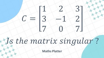 AP Calculus BC | CBSE Class 12 Maths | Matrix Singularity: How to Check if a 3x3 Matrix is Singular