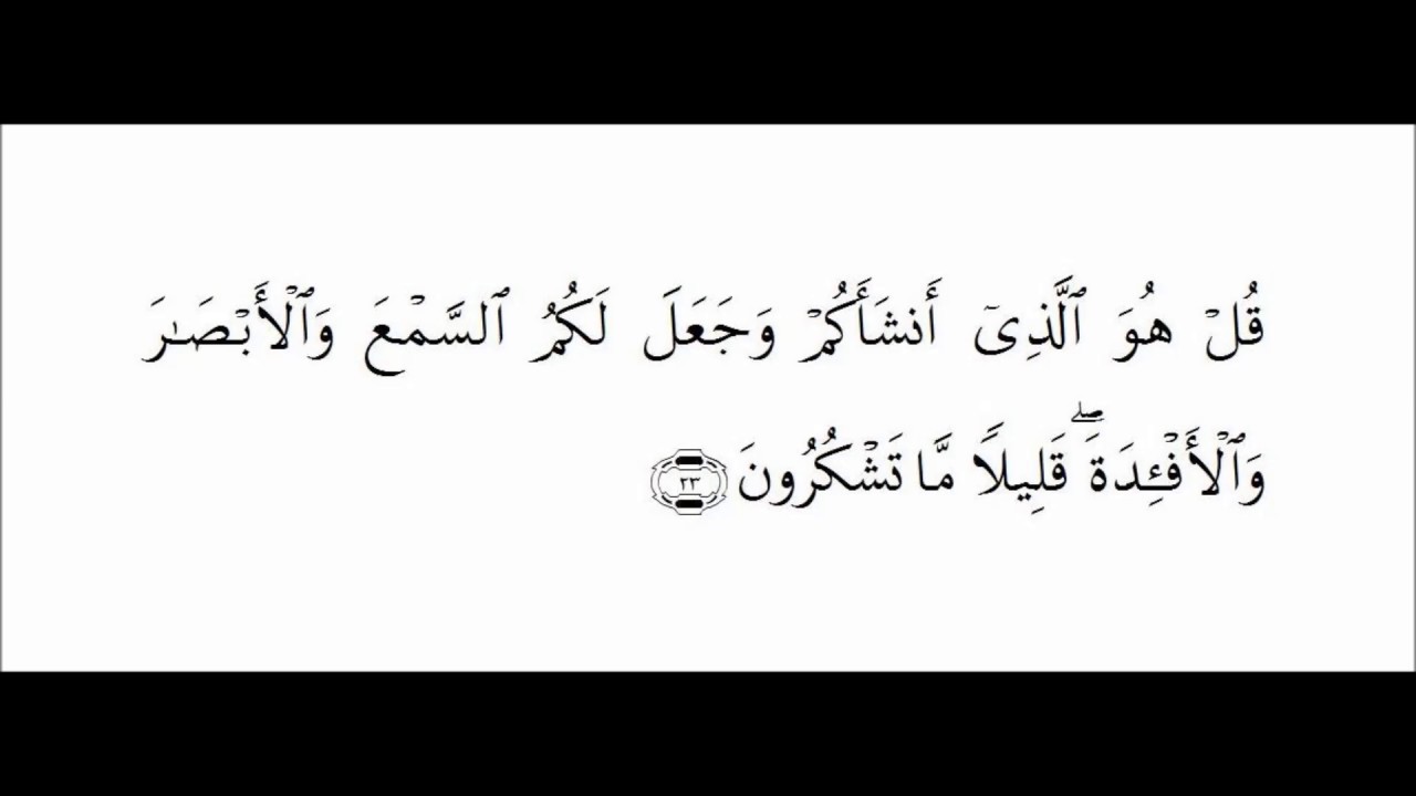 Qs 6723 Surah 67 Ayat 23 Qs Al Mulk Tafsir Alquran