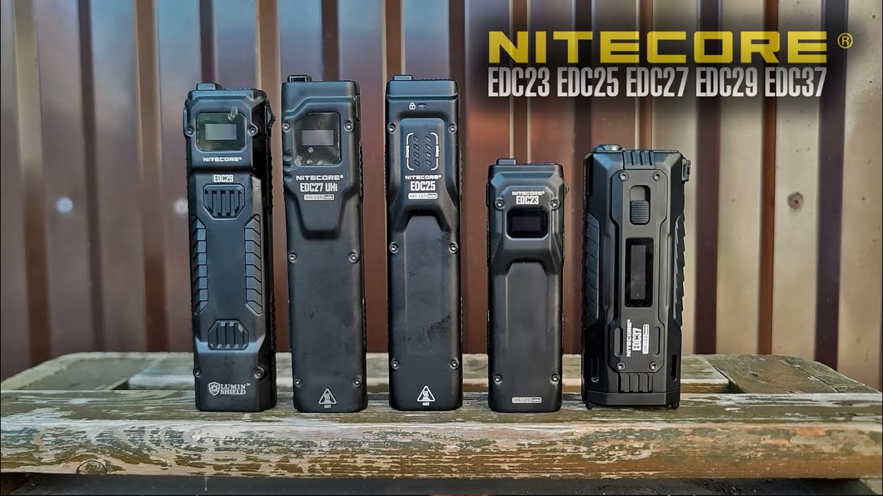 Самые мощные EDC фонари в мире Nitecore EDC23/EDC25/EDC27 UHi/EDC29/EDC37