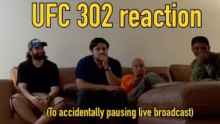 UFC 302 reaction (to accidental pause of live broadcast Dustin Poirier vs ￼Islam Makhachev rd 5)