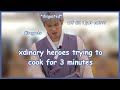 Xdinary heroes trying their best to cook emphasis on try