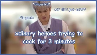 xdinary heroes trying their best to cook (emphasis on try)